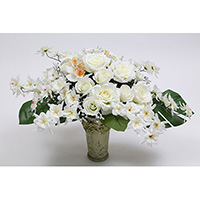 38cm Mixed Rose/Orchid/Encolia/Foamed Gypsothilia Bush X 31