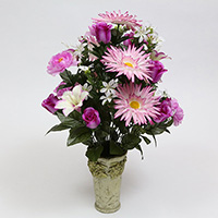 60cm Mixed Gerbera/Ranunculus/Rose Bud/Satin Easter Lily/Tweedia Bush X 36